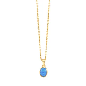 OVAL CZELLINE OPAL NECKLACE