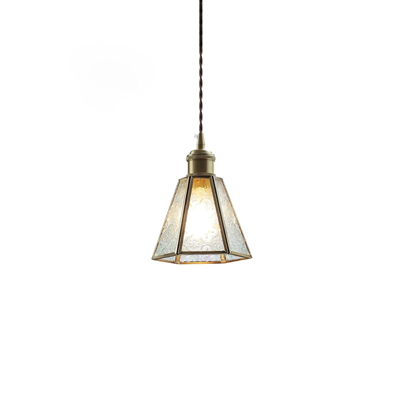 Patterned Glass Pendant Lamp