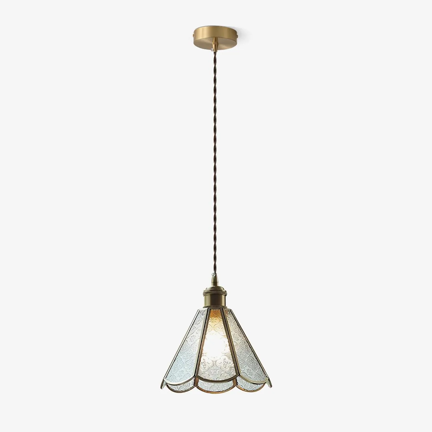 Patterned Glass Pendant Lamp