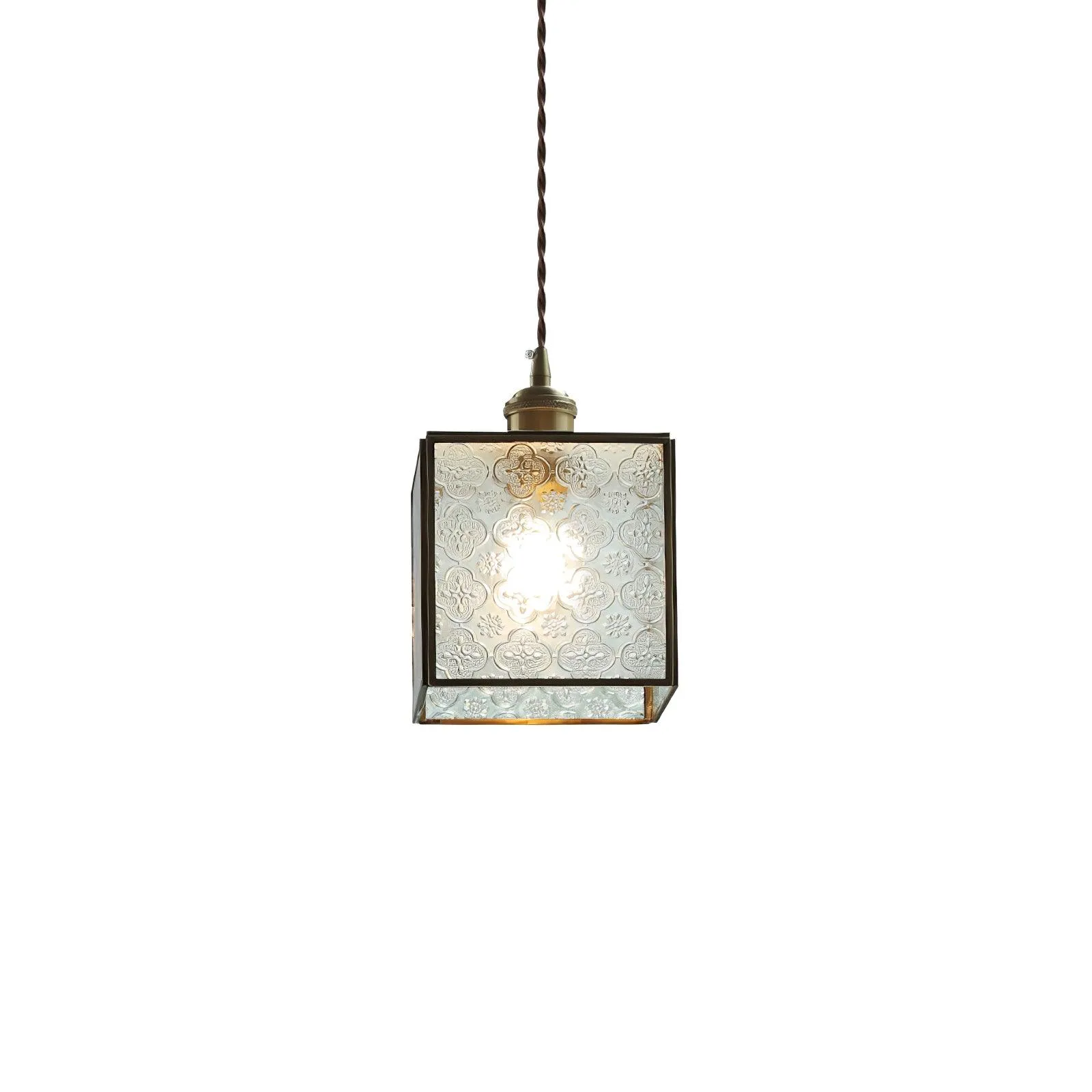 Patterned Glass Pendant Lamp