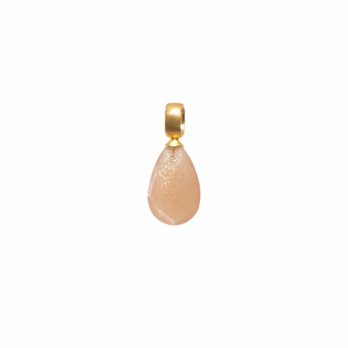 Peach Moonstone 24K Gold Vermeil Pendant