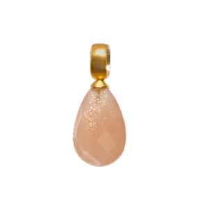 Peach Moonstone 24K Gold Vermeil Pendant