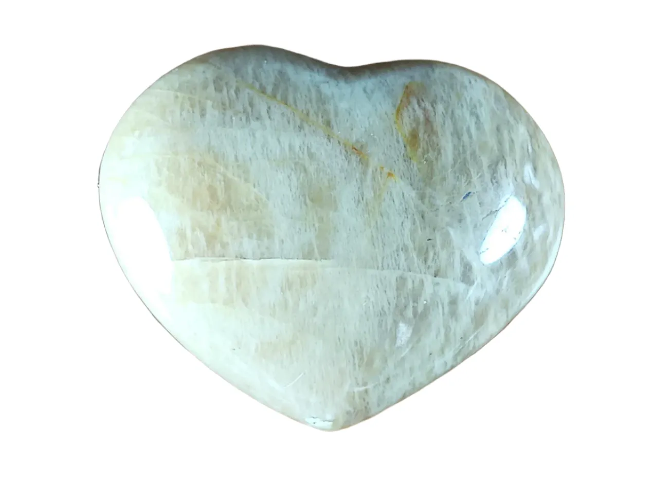 Peach Moonstone Crystal Heart