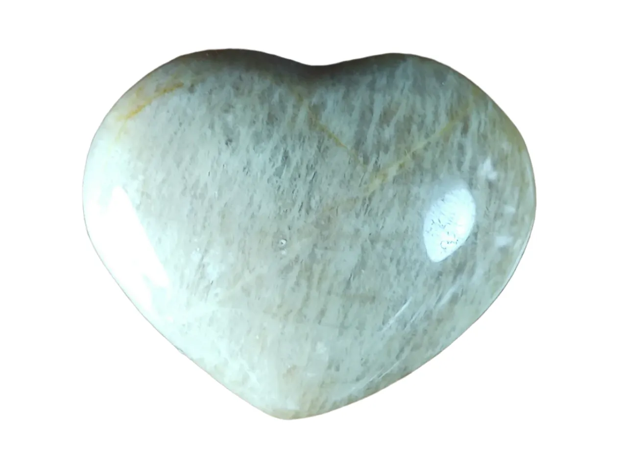 Peach Moonstone Crystal Heart