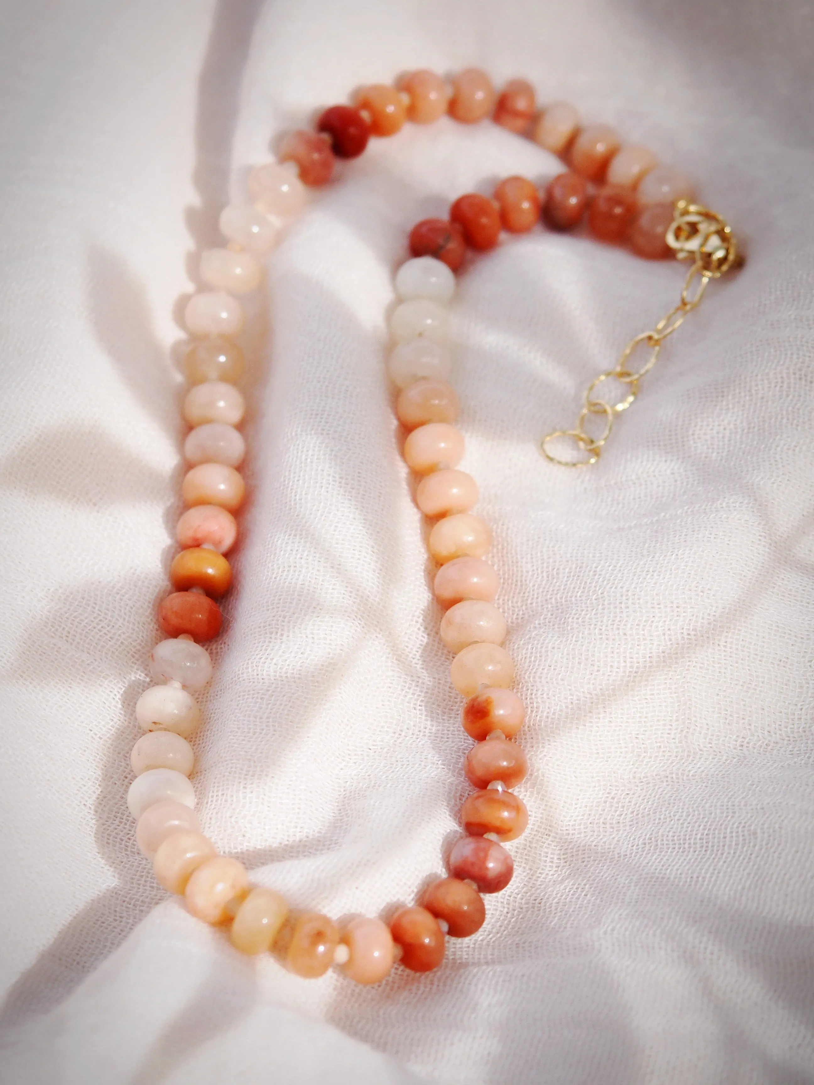 Peach Ombre Gemstone Necklace - Ho'olaua'e