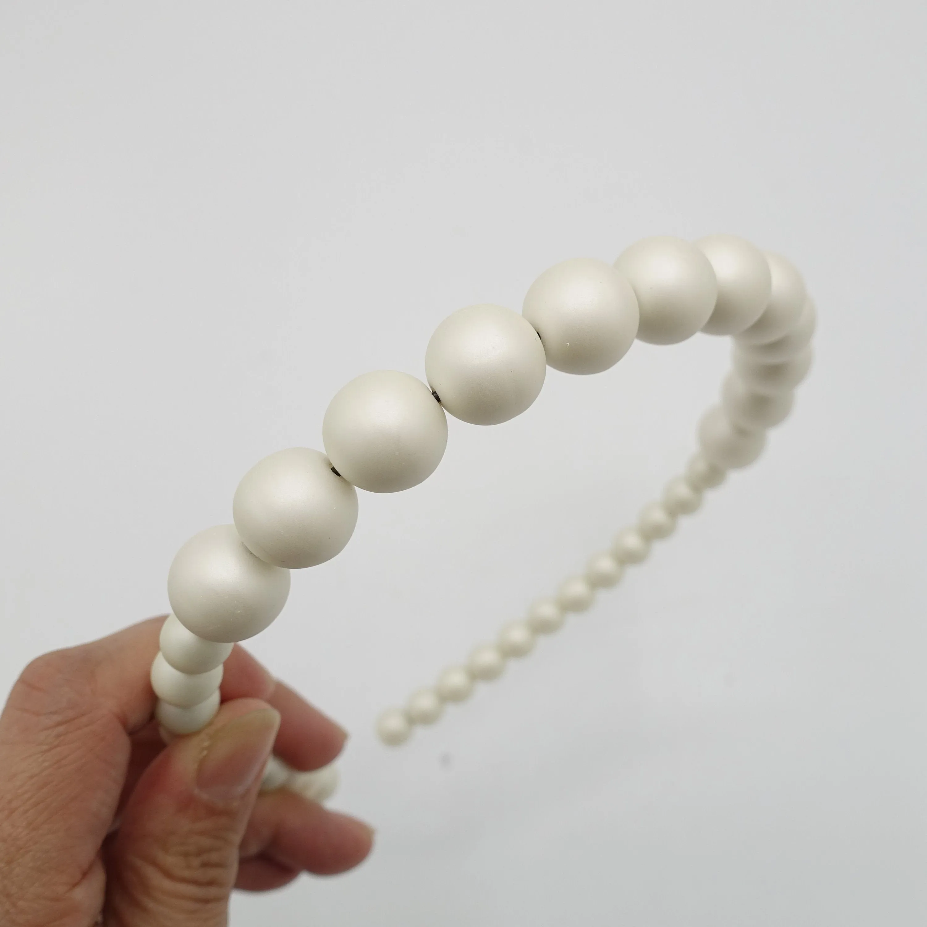 pearl headband dyed non- glossy ball wire hairband women hair accessory