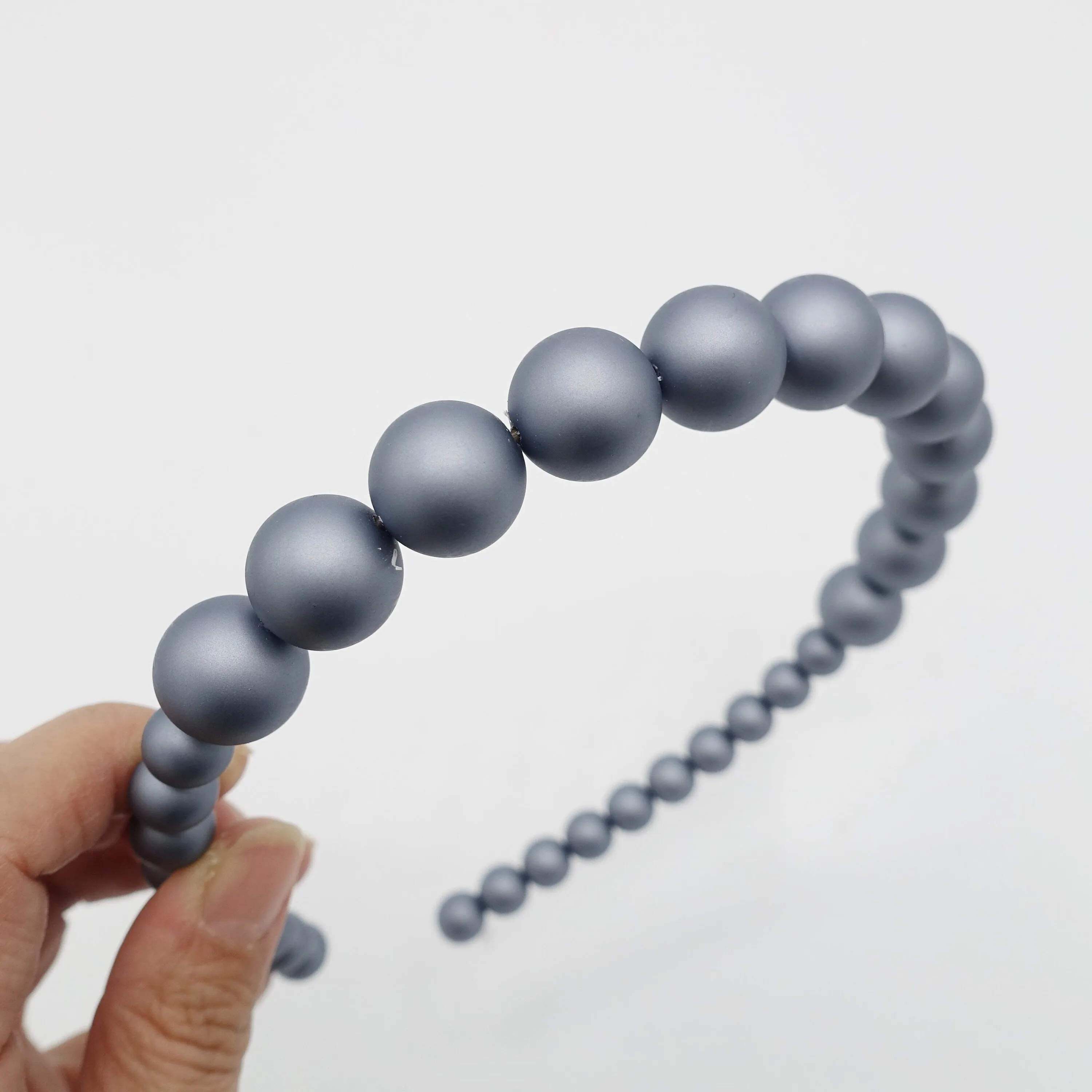 pearl headband dyed non- glossy ball wire hairband women hair accessory