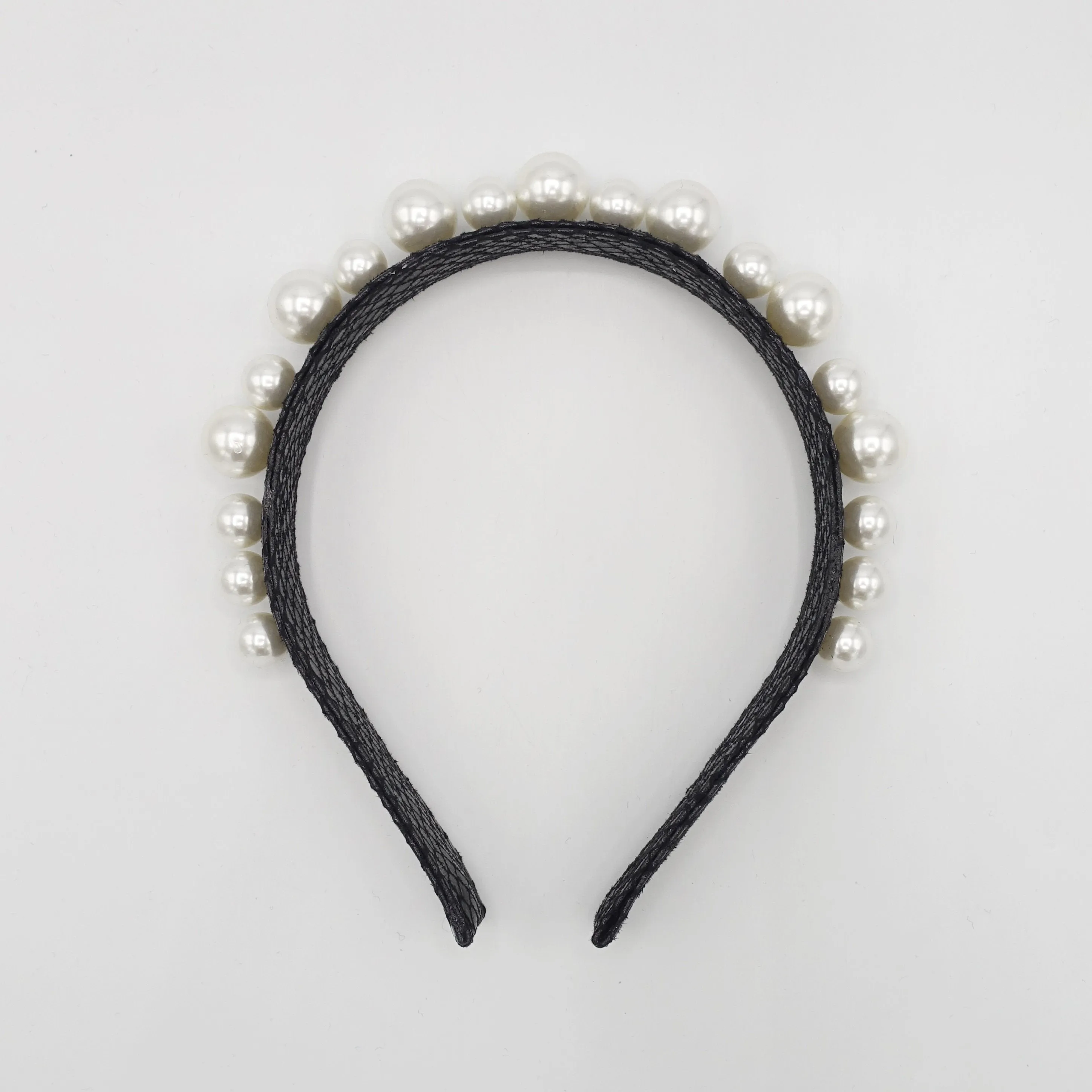 pearl leather headband