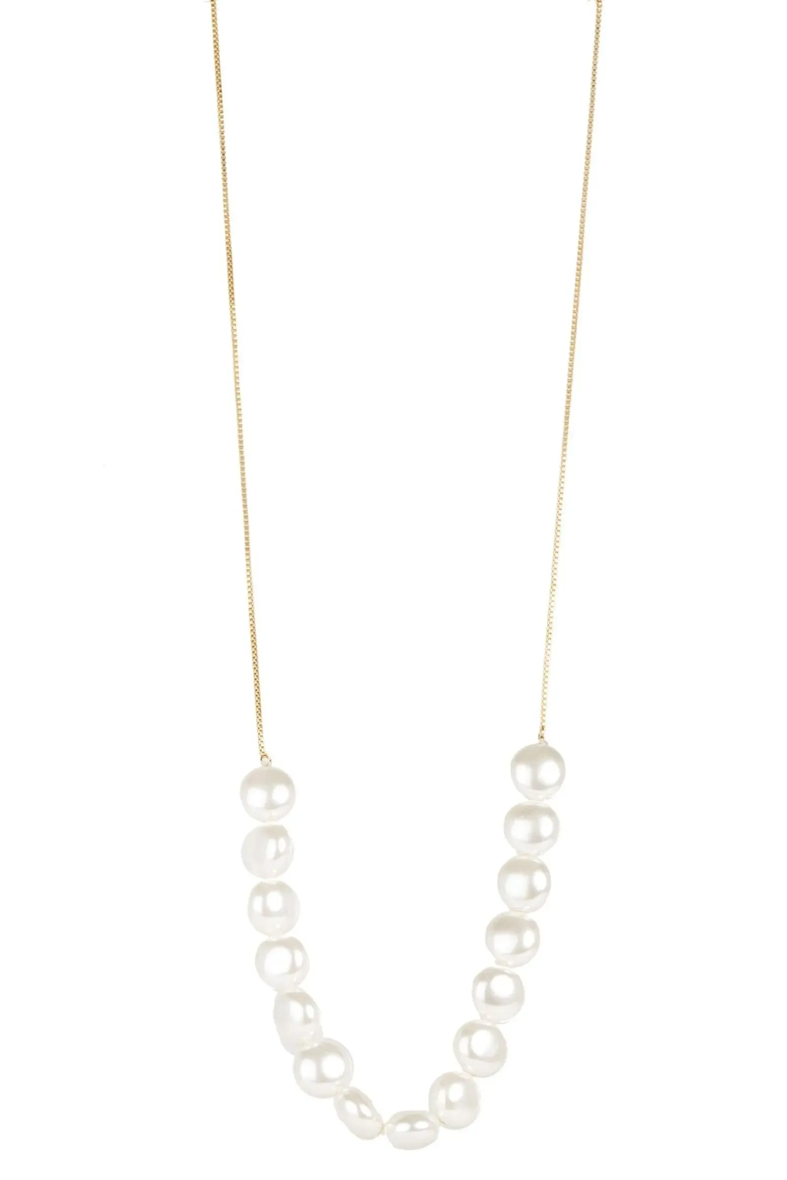 Pearl Long Chain Necklace