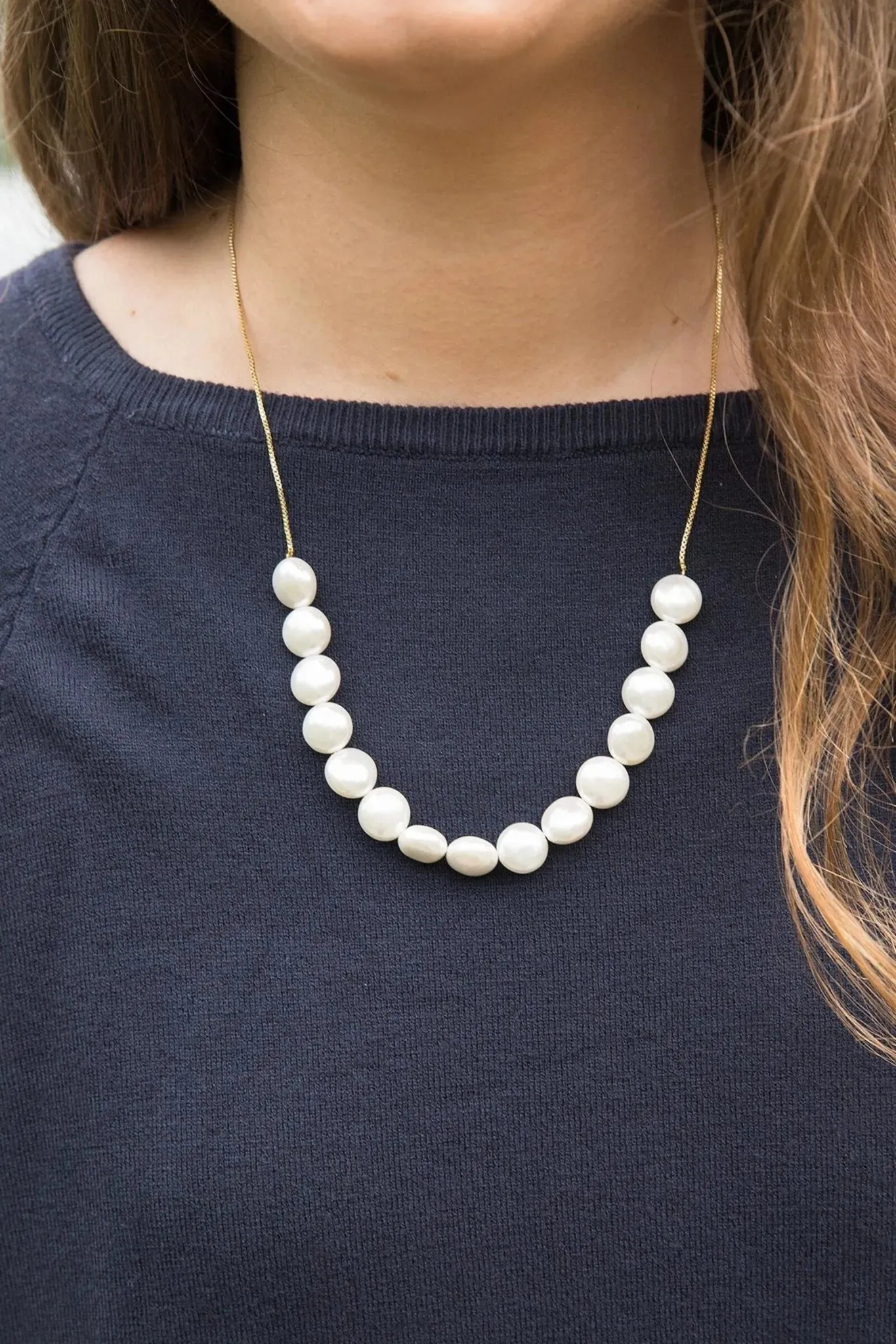 Pearl Long Chain Necklace