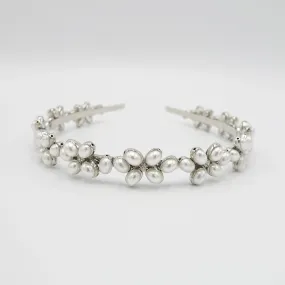 pearl petal headband bridal hairband