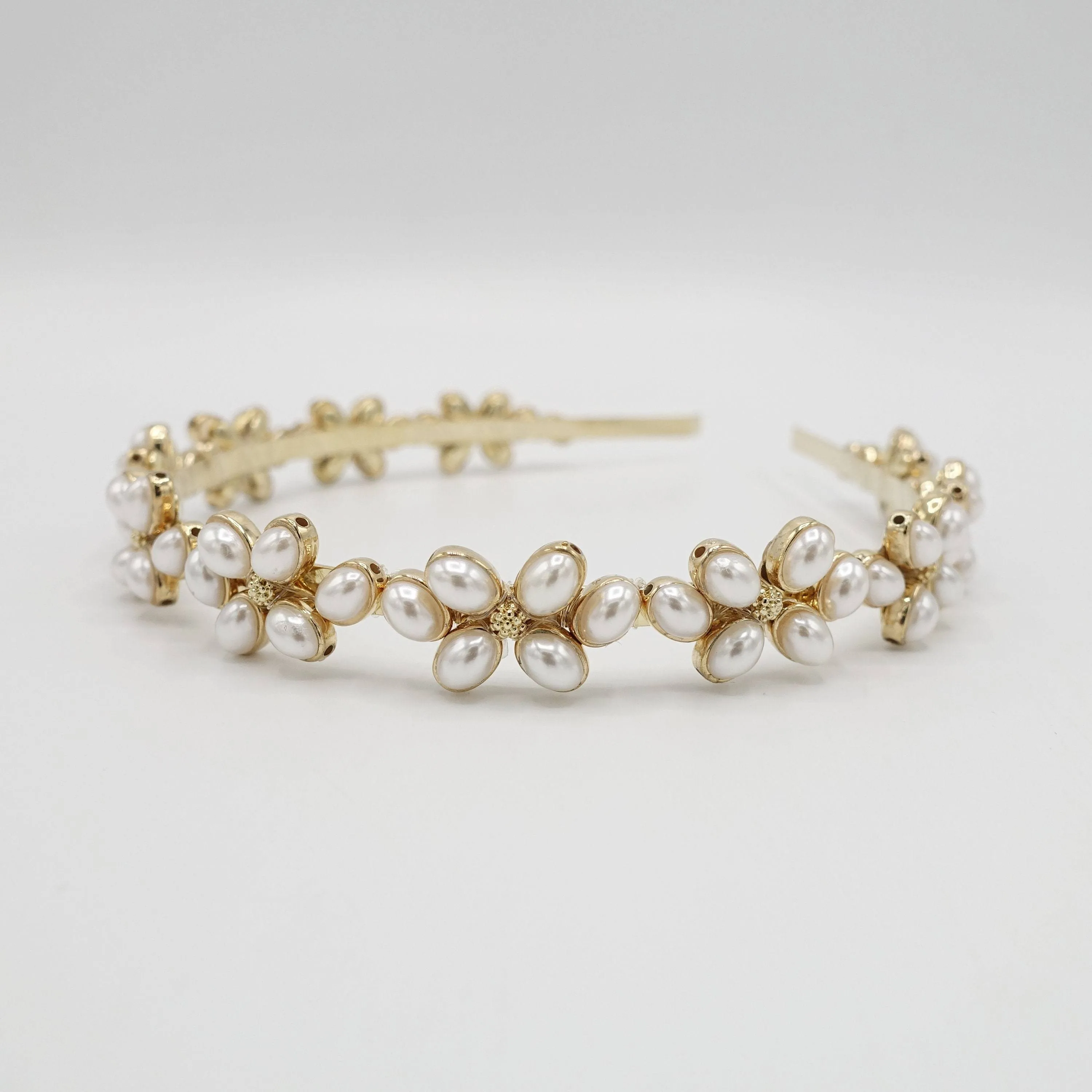 pearl petal headband bridal hairband