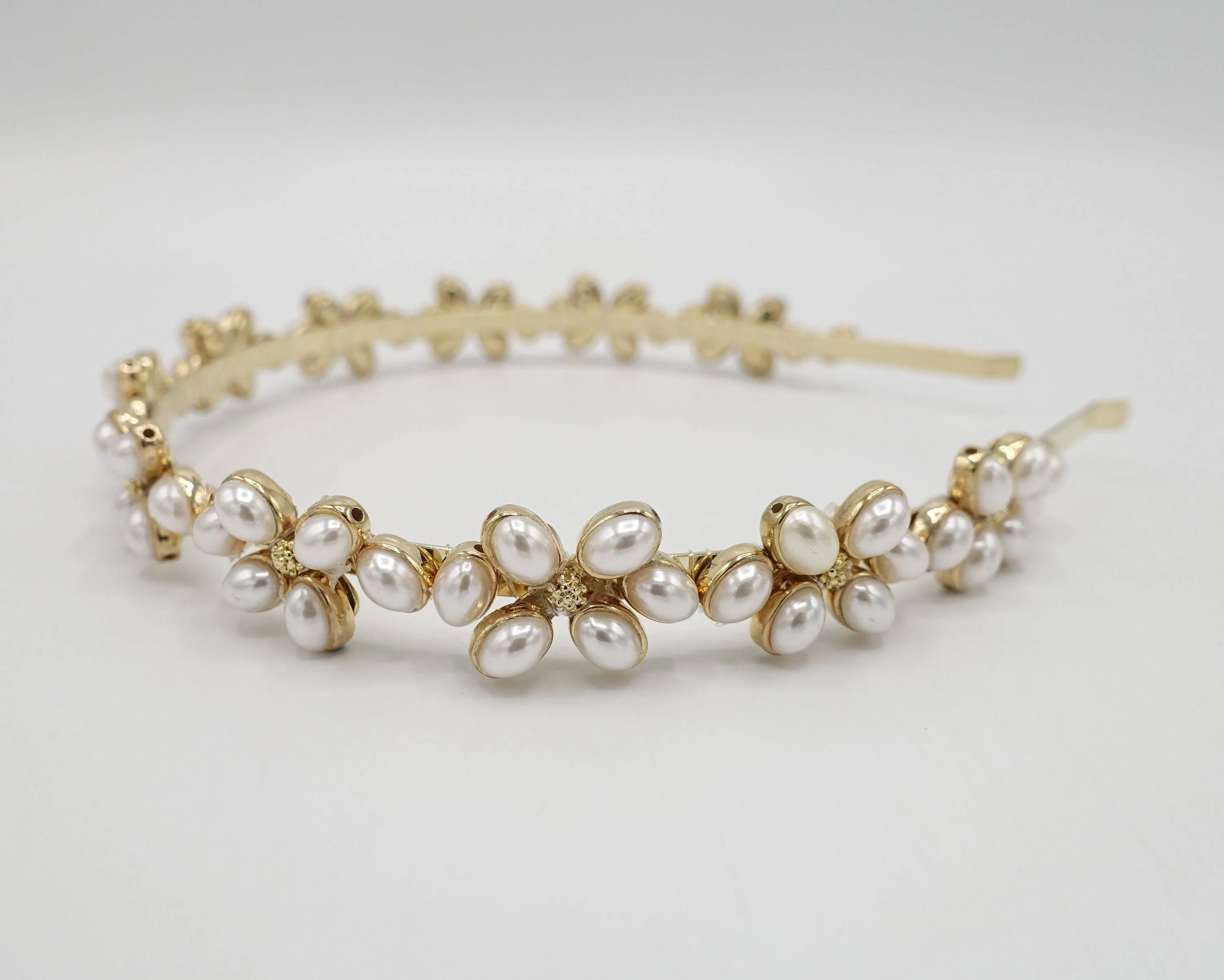 pearl petal headband bridal hairband