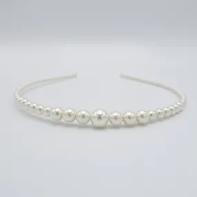 pearl thin headband graduated elegant hair accessory for women