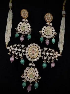 Polki Kundan Beaded Choker Set