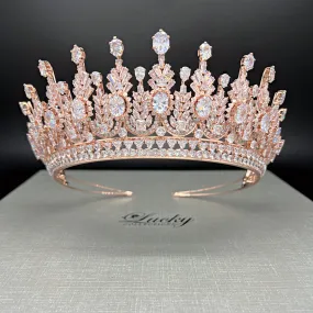 Posh Bridal Crown Tiara, Lavish Zirconia Shine and Glamour, Quince, 15 Anos crown