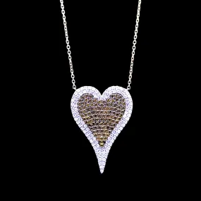 PREORDER | Golden Citrine Heart Gemstones Diamond Necklace 14kt