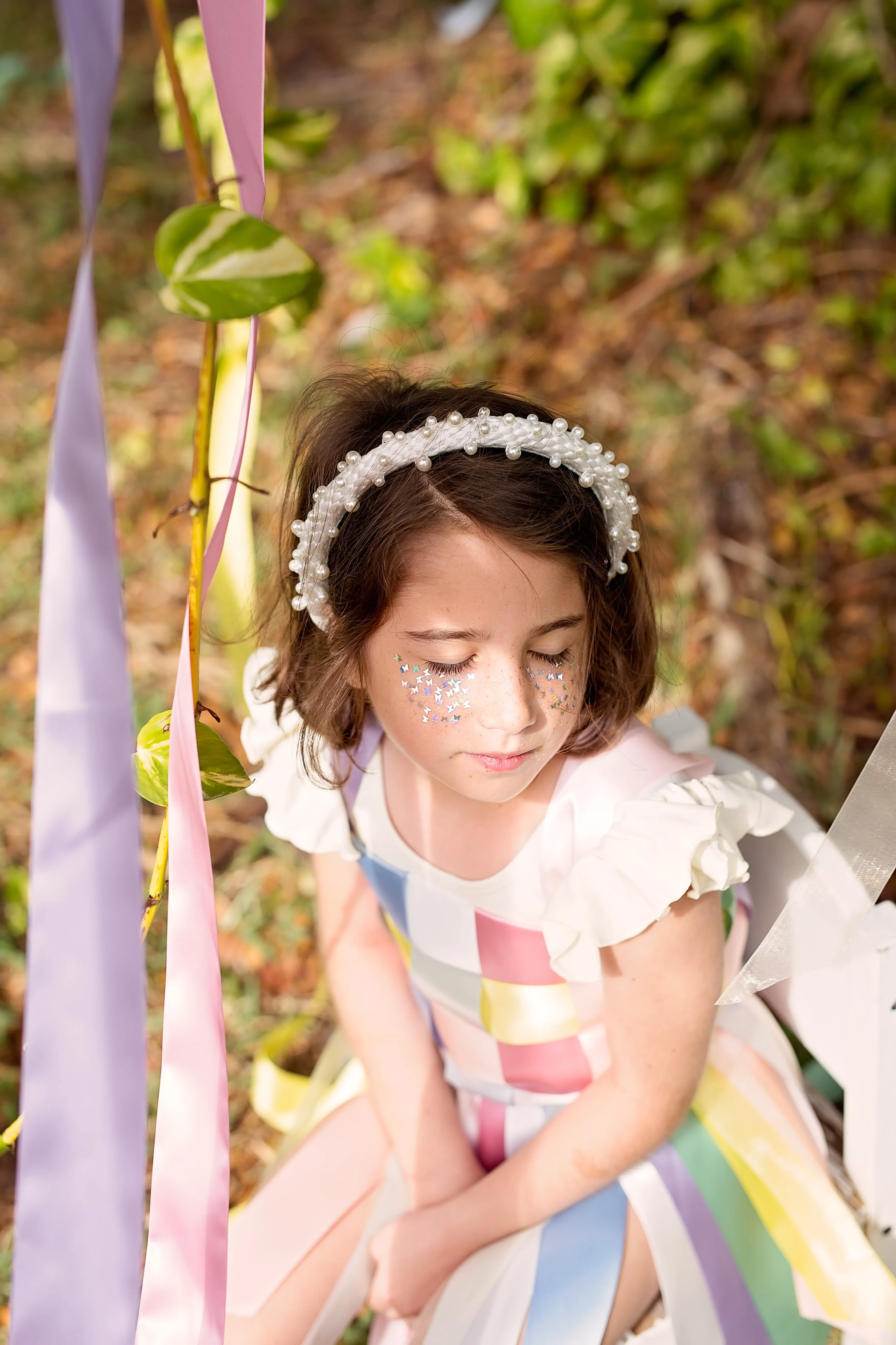 Project 6 Pearl Queen Headband - Dove White