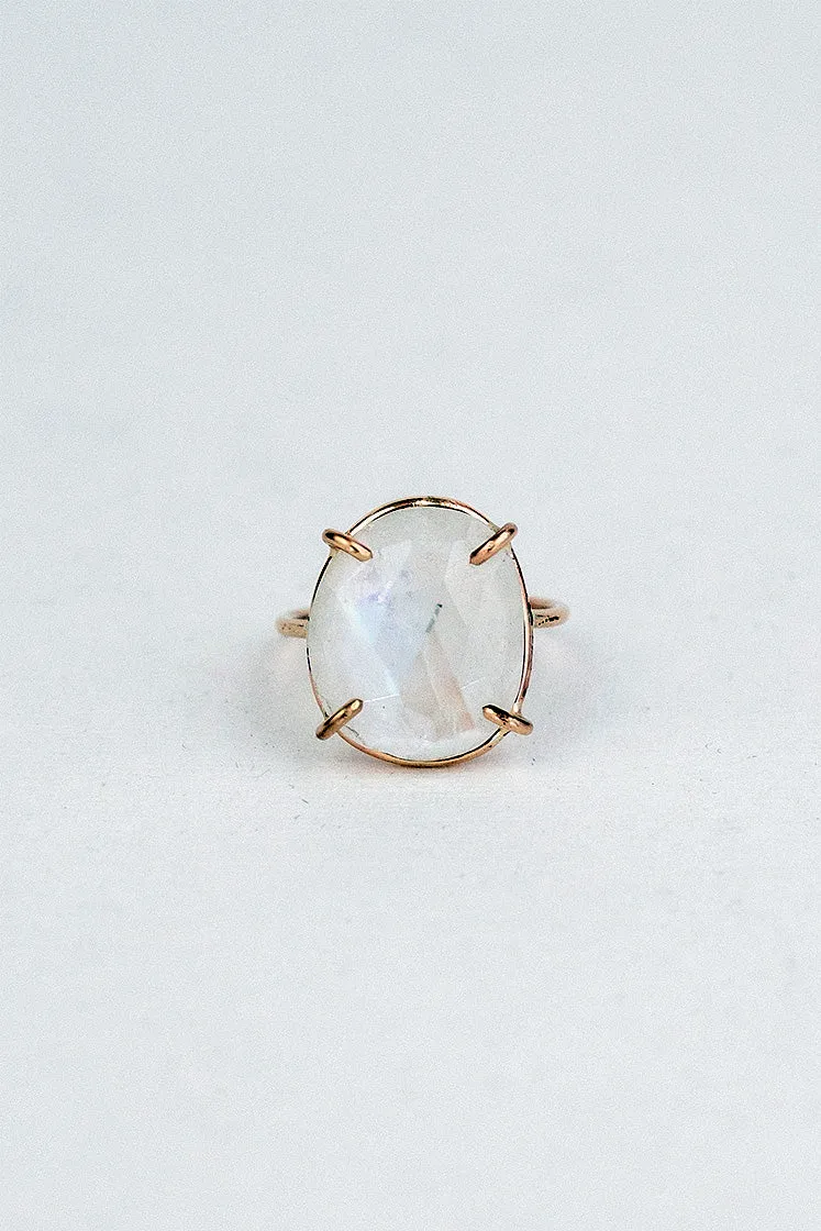 Prong Set Gemstone Ring - Moonstone