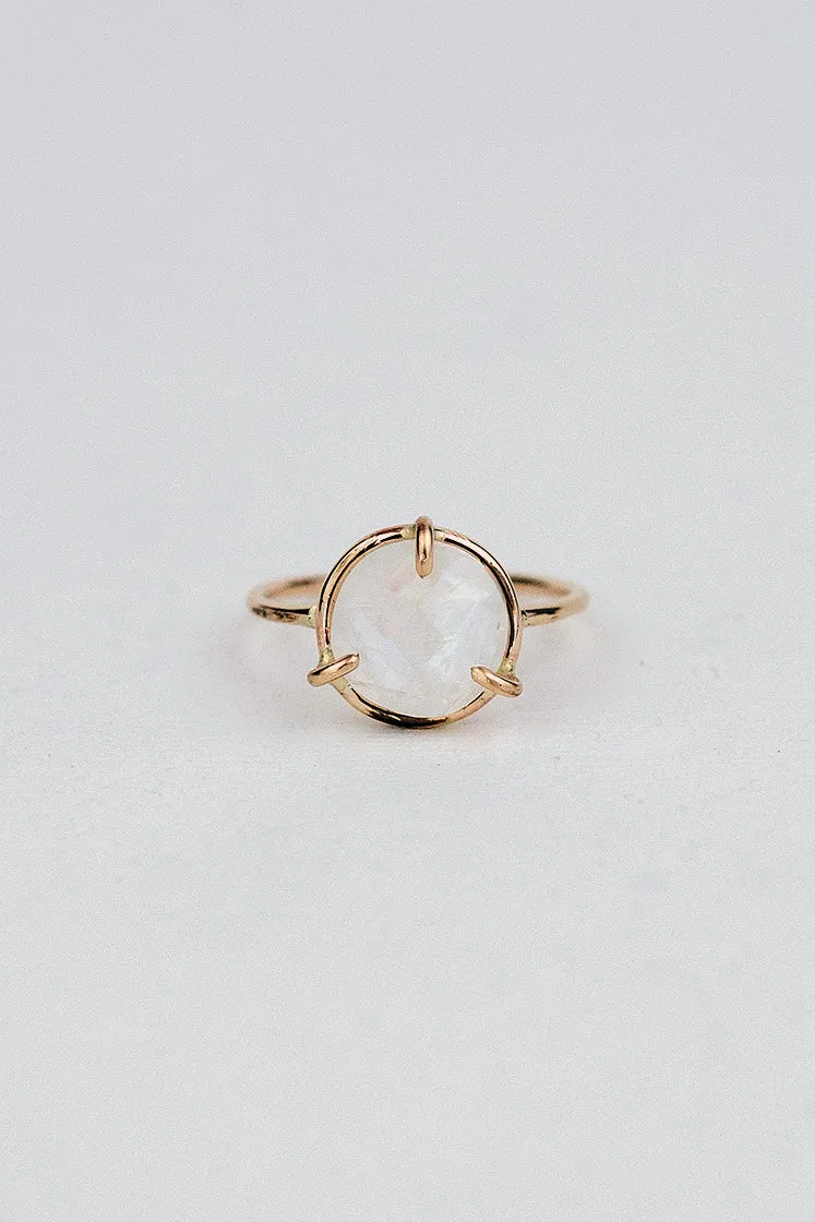 Prong Set Gemstone Ring - Moonstone