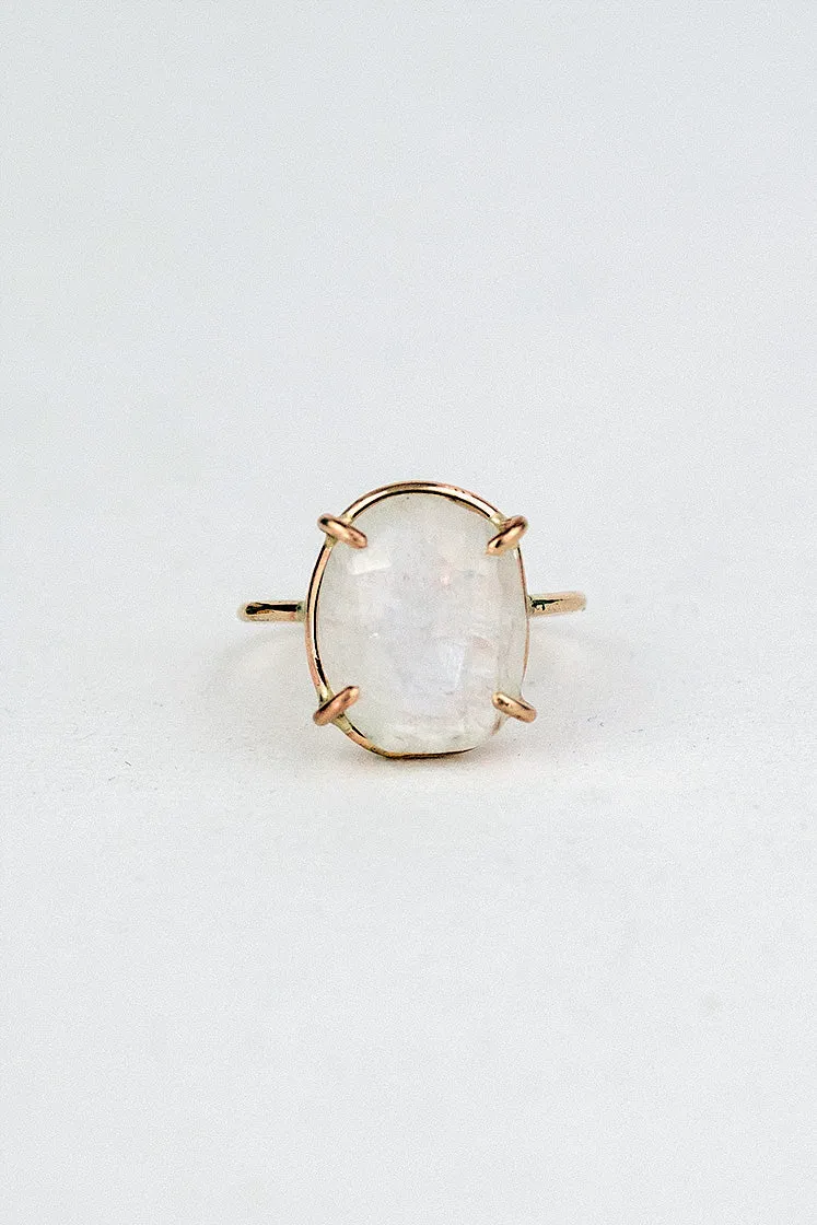 Prong Set Gemstone Ring - Moonstone