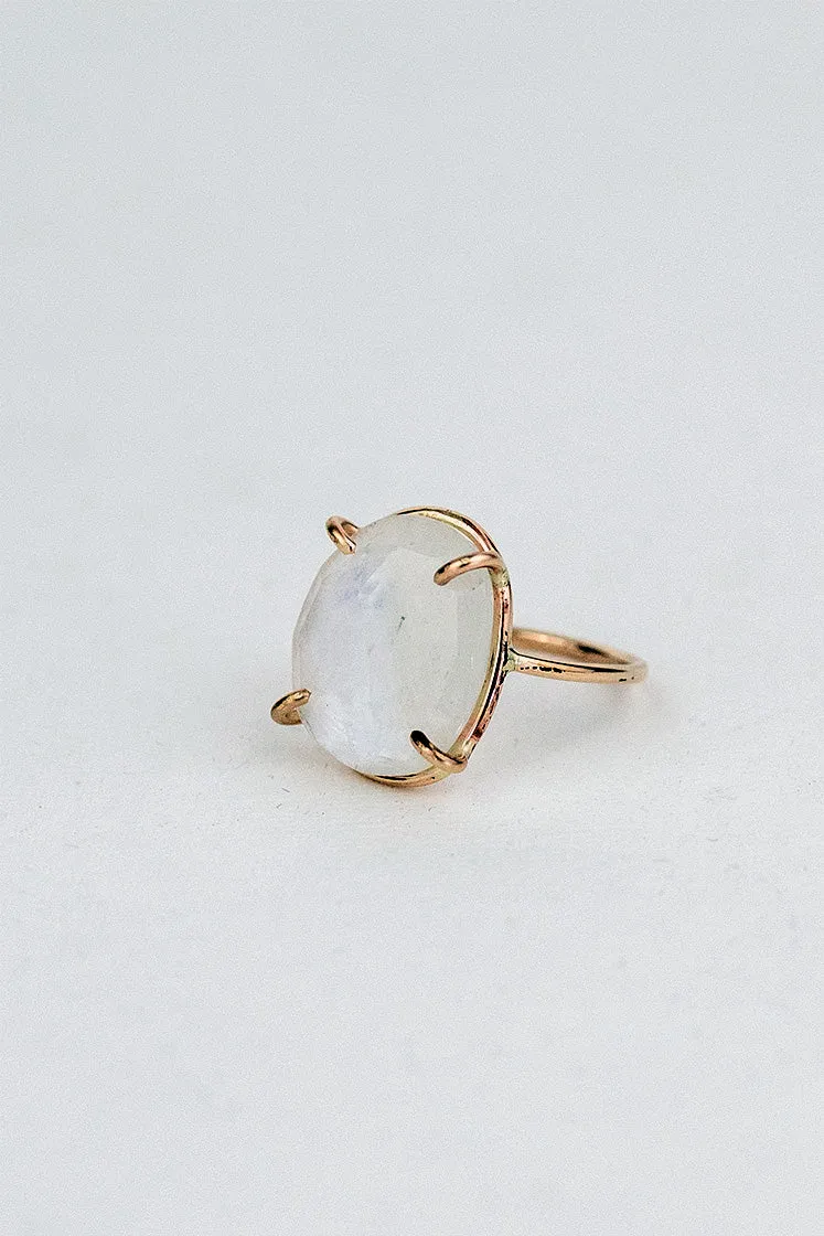 Prong Set Gemstone Ring - Moonstone