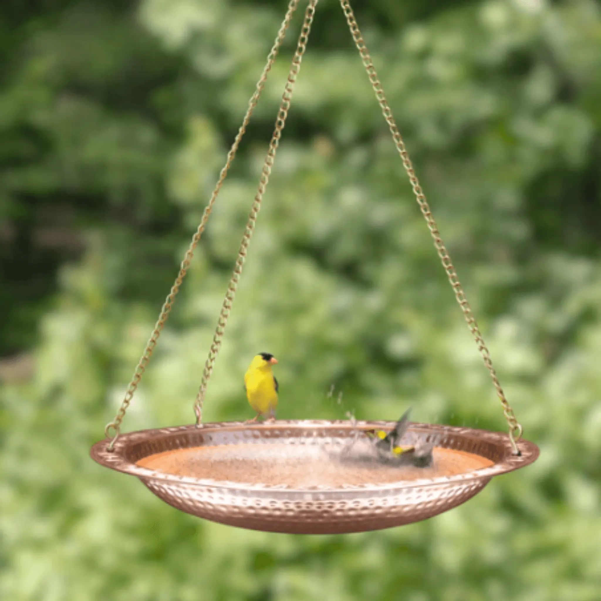 Pure Copper 18" Hanging Bird Bath