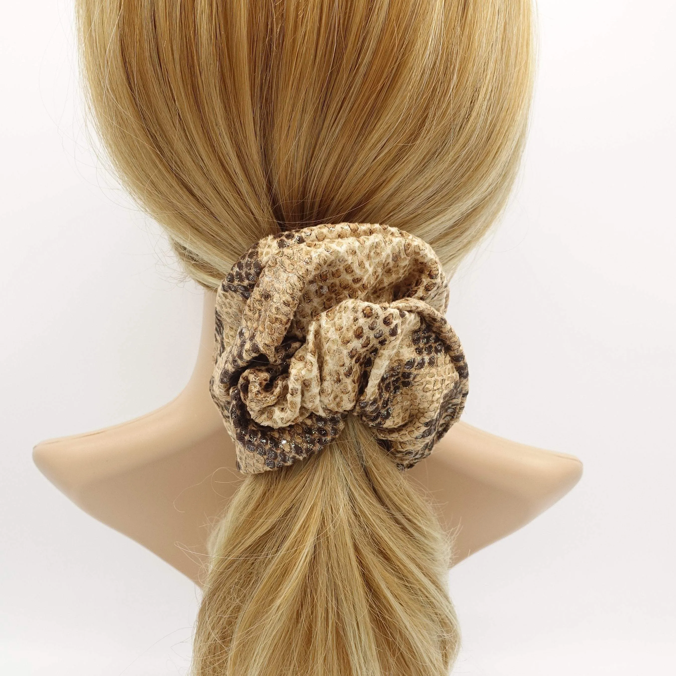 python headband faux leather scrunchies quality hair accessory for women