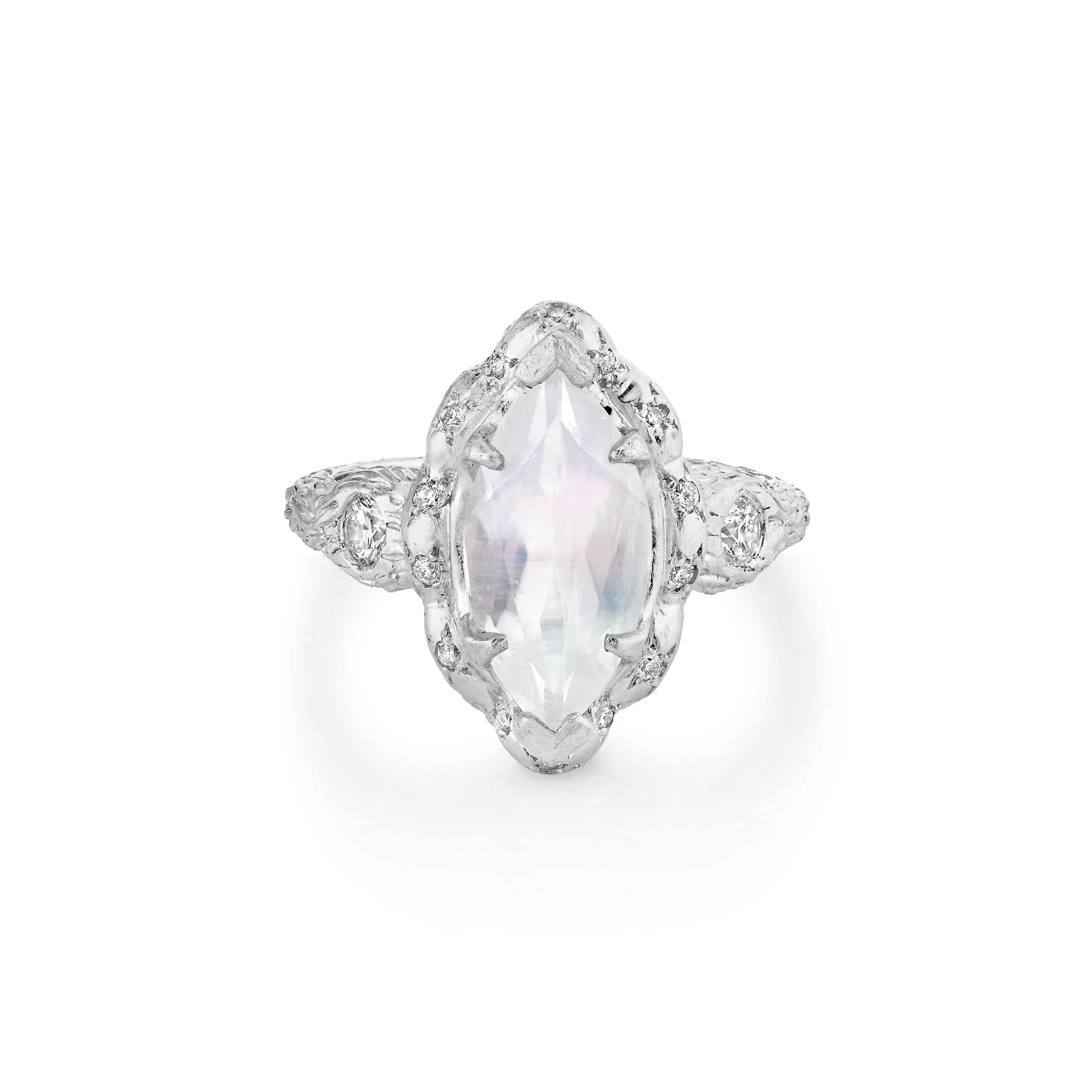 Queen Marquise Moonstone Ring