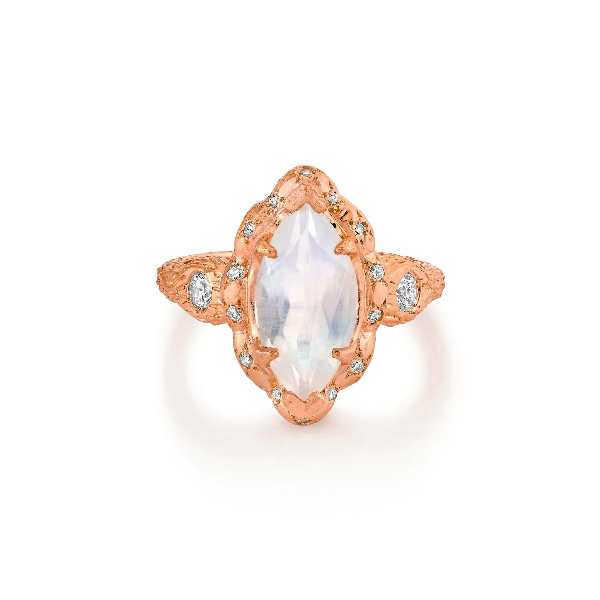 Queen Marquise Moonstone Ring