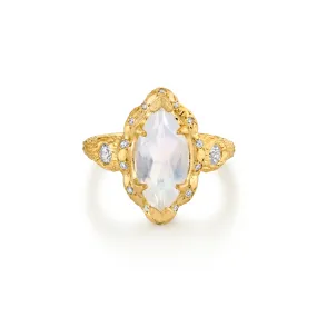 Queen Marquise Moonstone Ring