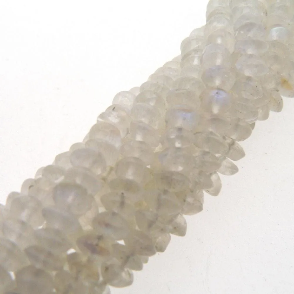 Rainbow Moonstone Button Beads 15" Strand