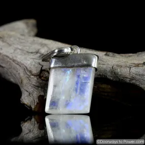 Rainbow Moonstone Pendant .925 Sterling Silver