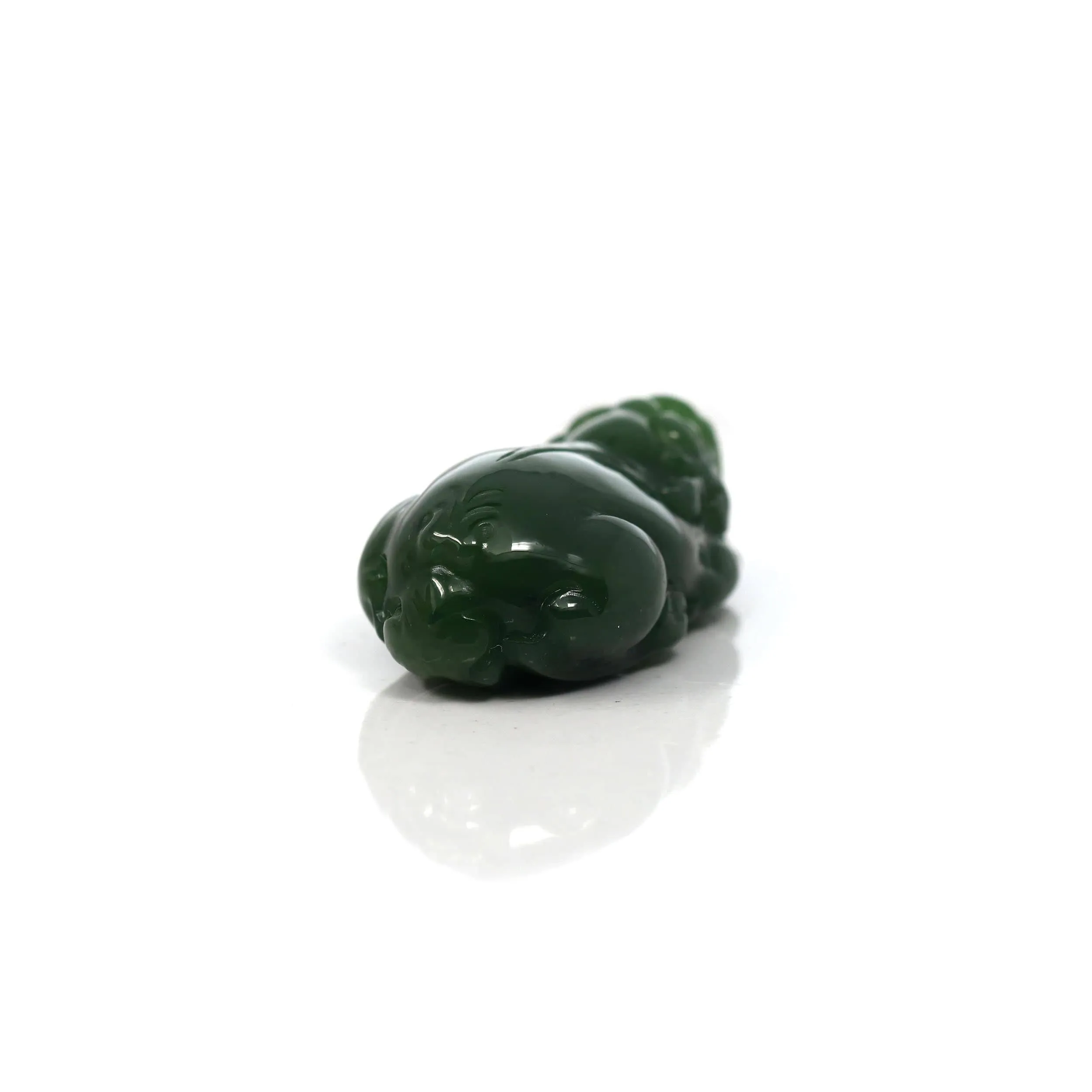 RealJade® Co. Pi Xiu Genuine Green Nephrite Jade PiXiu Pendant Necklace (FengShui Lucky)