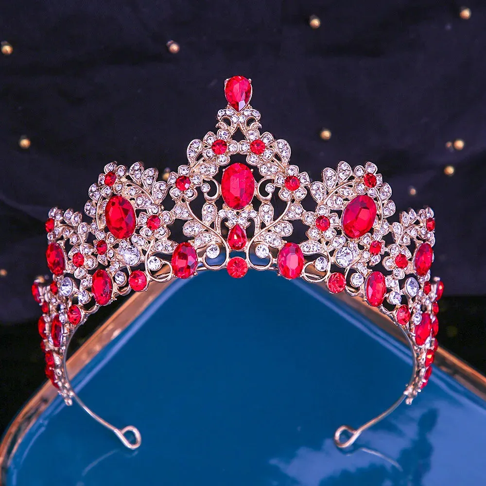 Rhinestone Crystal Crown Tiara Party Hair Accessories