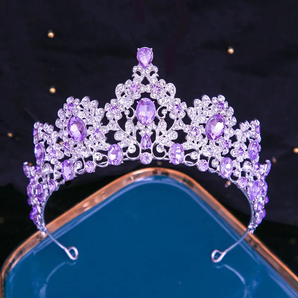 Rhinestone Crystal Crown Tiara Party Hair Accessories