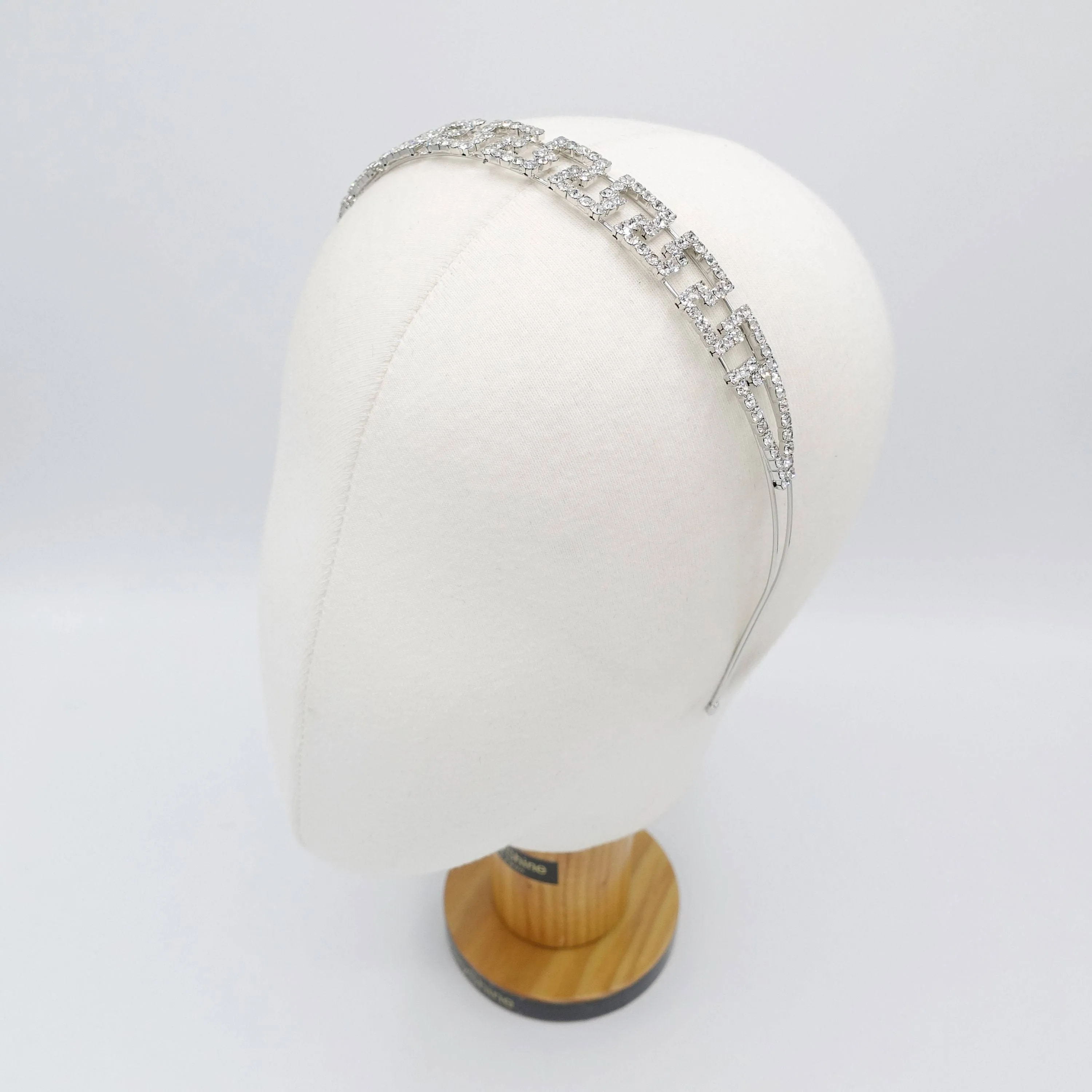 rhinestone maze headband double hairband bling hair accessory for women