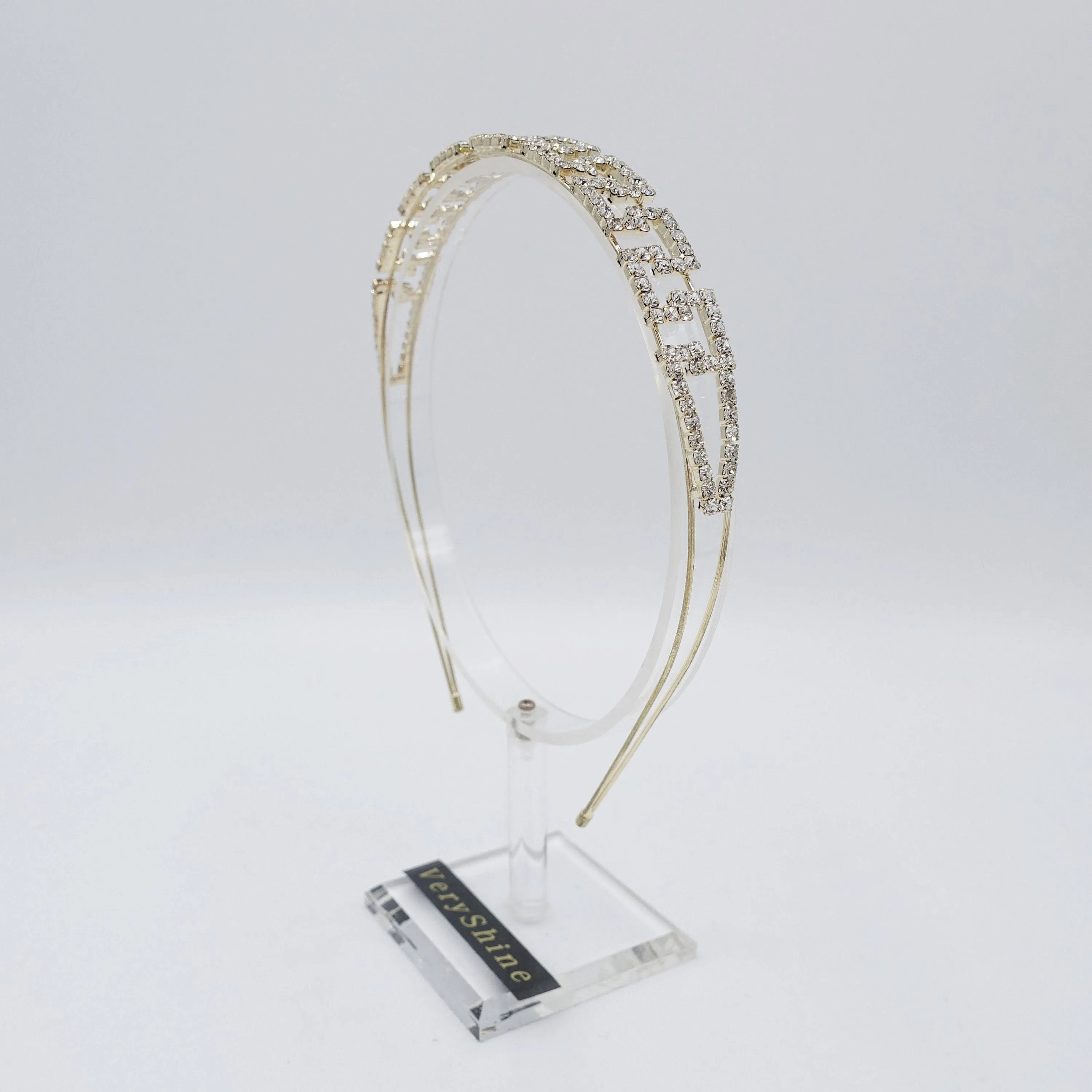 rhinestone maze headband double hairband bling hair accessory for women