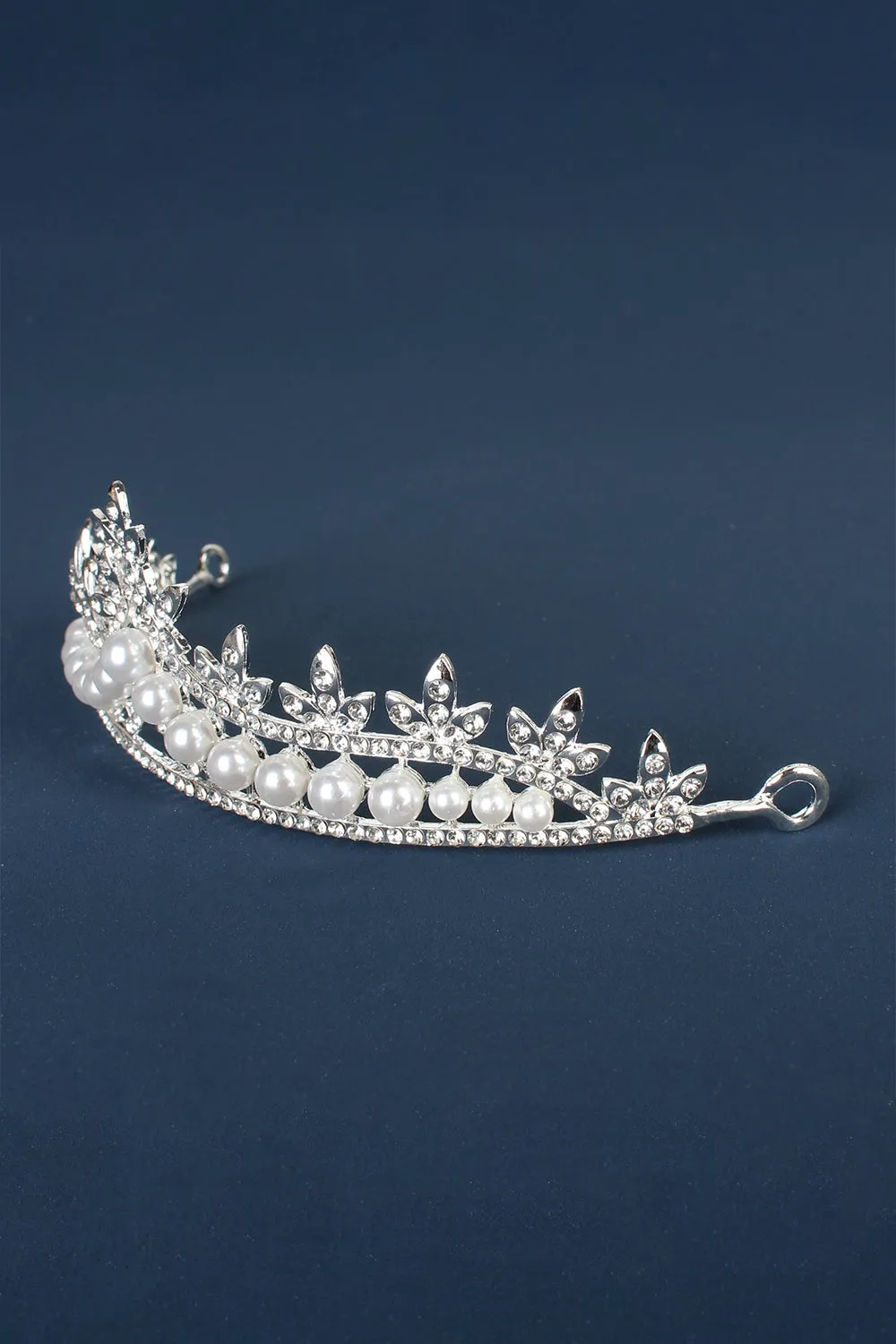 Rhinestone Pearl Wedding Tiara