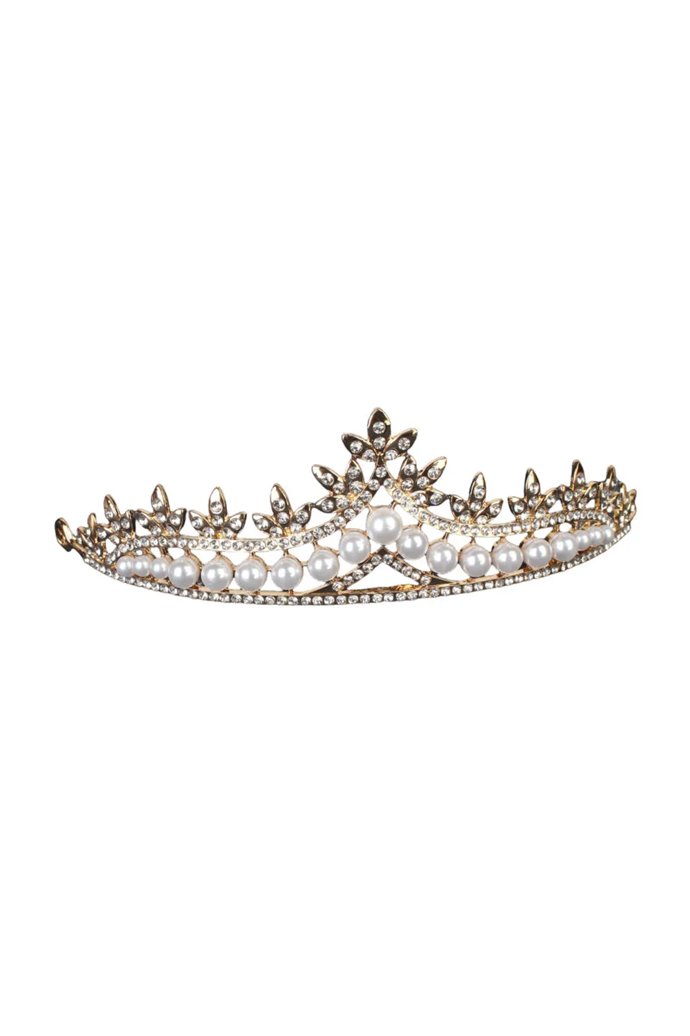 Rhinestone Pearl Wedding Tiara