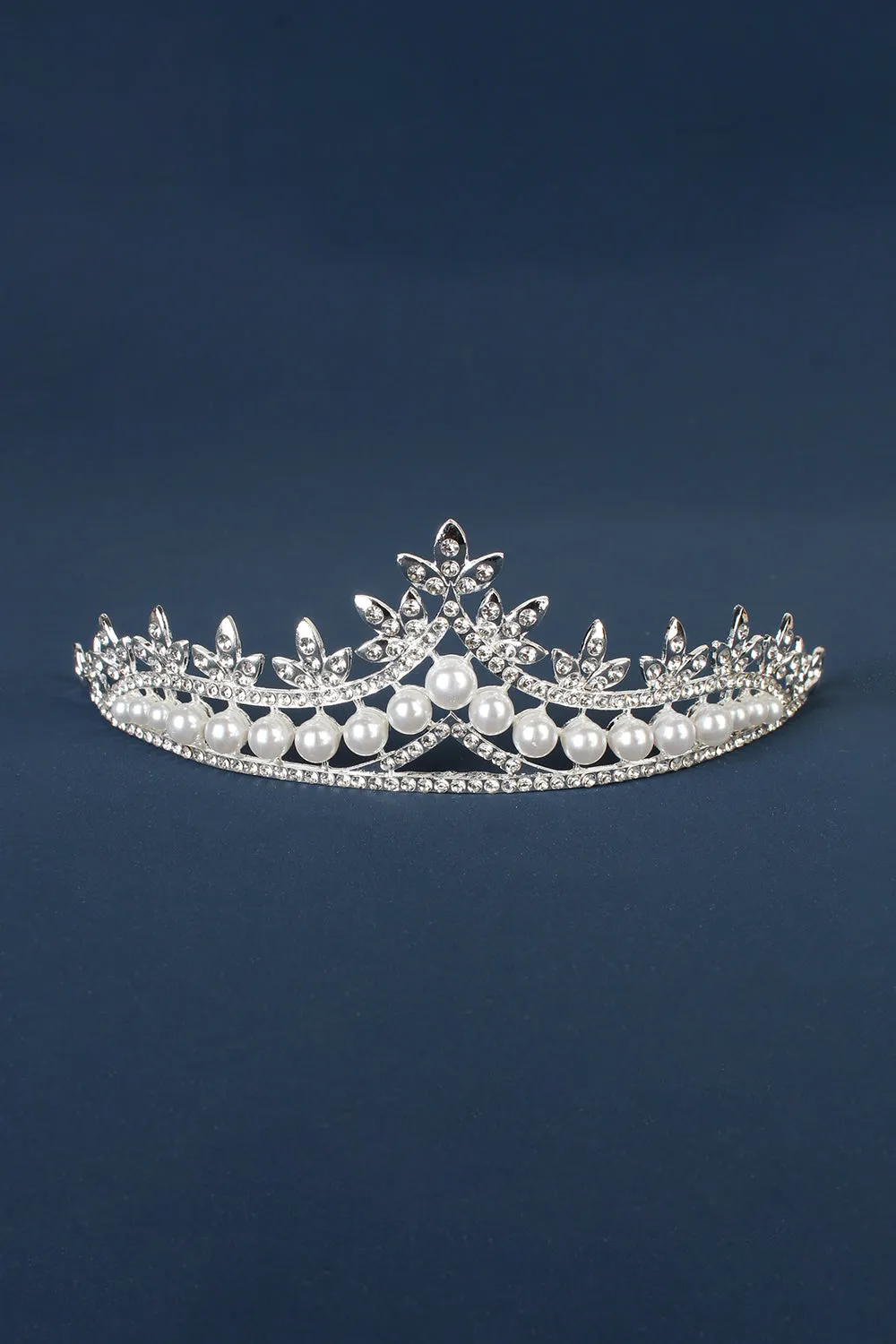 Rhinestone Pearl Wedding Tiara