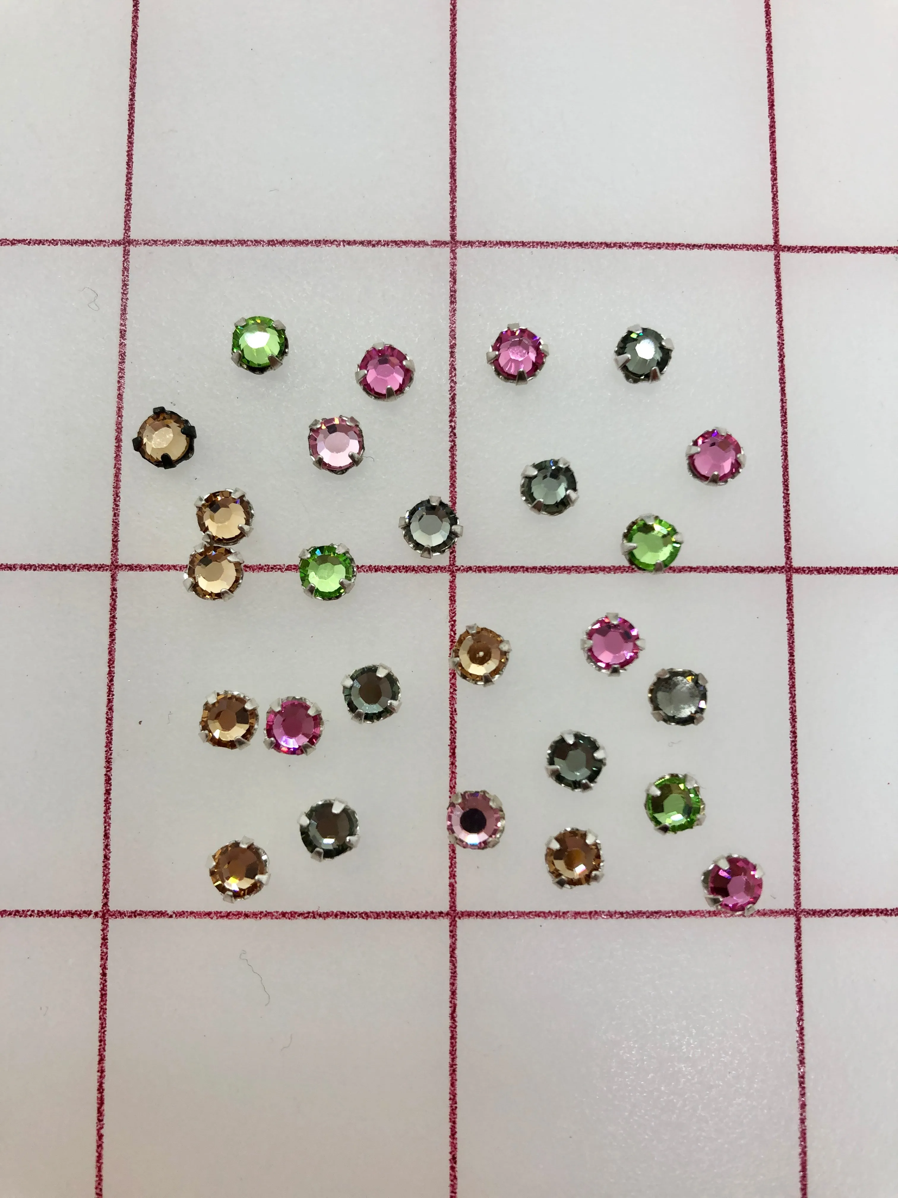 Rhinestones - 16SS Swarovski Rose Montees  Multi-Color 26PK