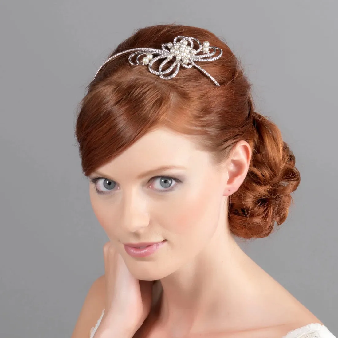 Ribbons and Pearls Side Tiara