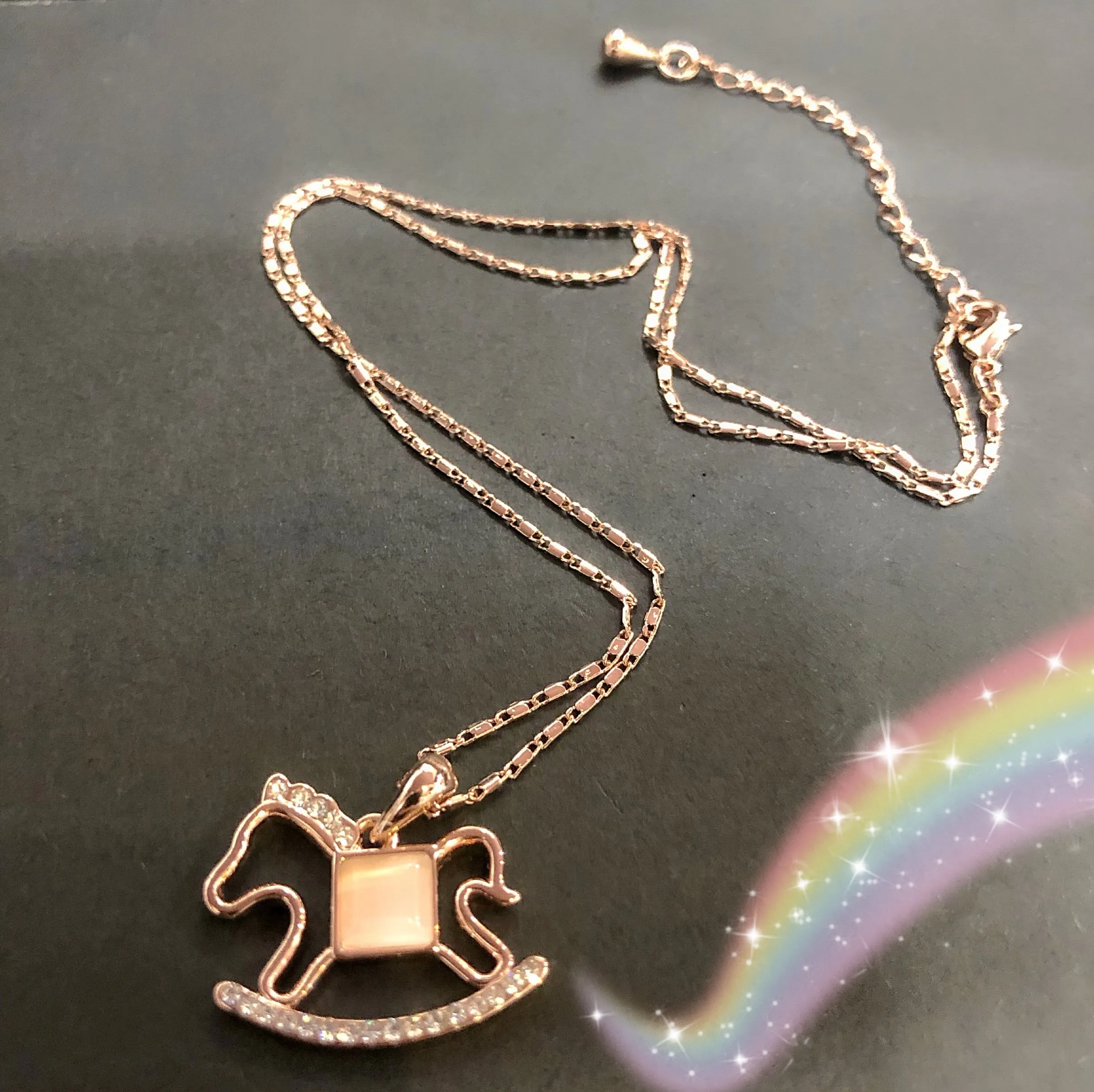 Rocking horse necklace