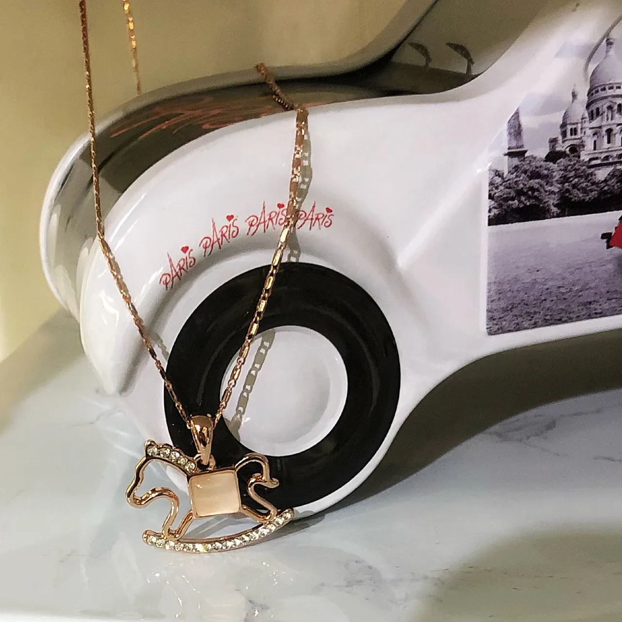 Rocking horse necklace