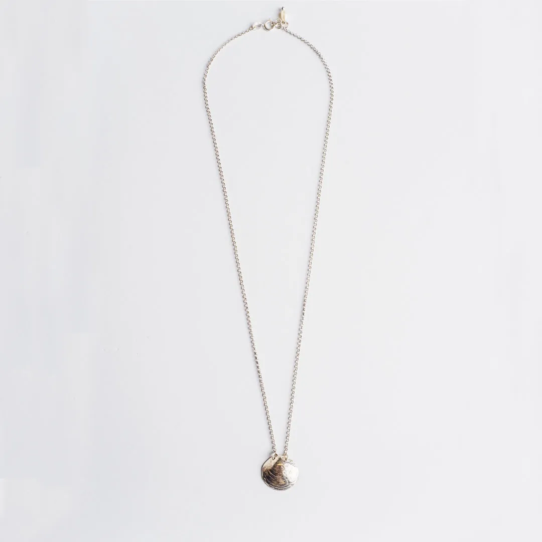 Romantic clam - chain necklace - silver 925