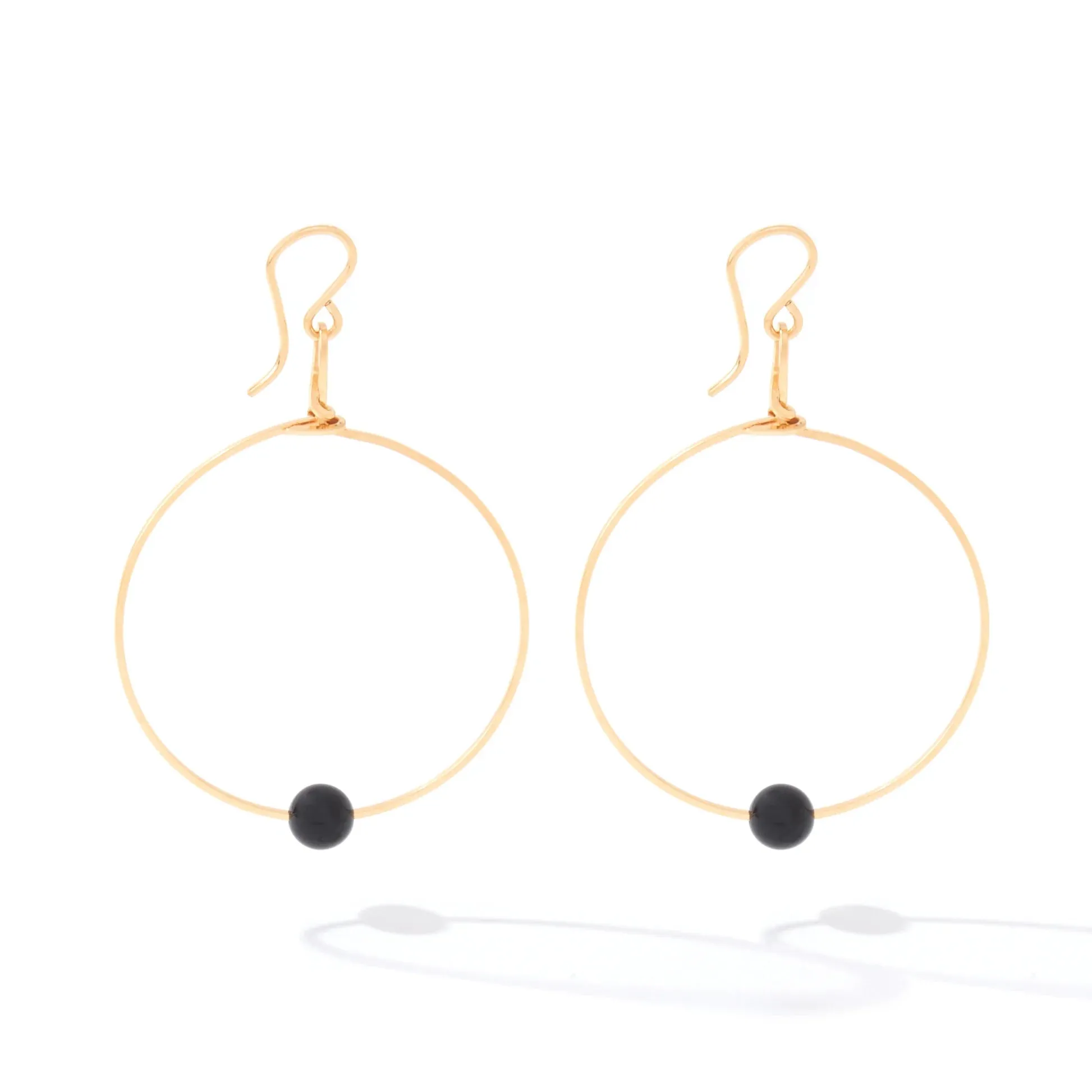 Ronaldo Breathe Earrings 14K Gold and Black Onyx