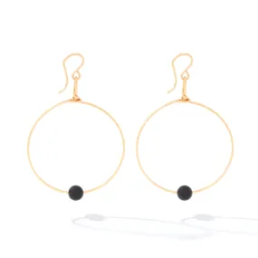 Ronaldo Breathe Earrings 14K Gold and Black Onyx