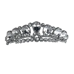 Rosalia Crystal Cluster Silver Tiara