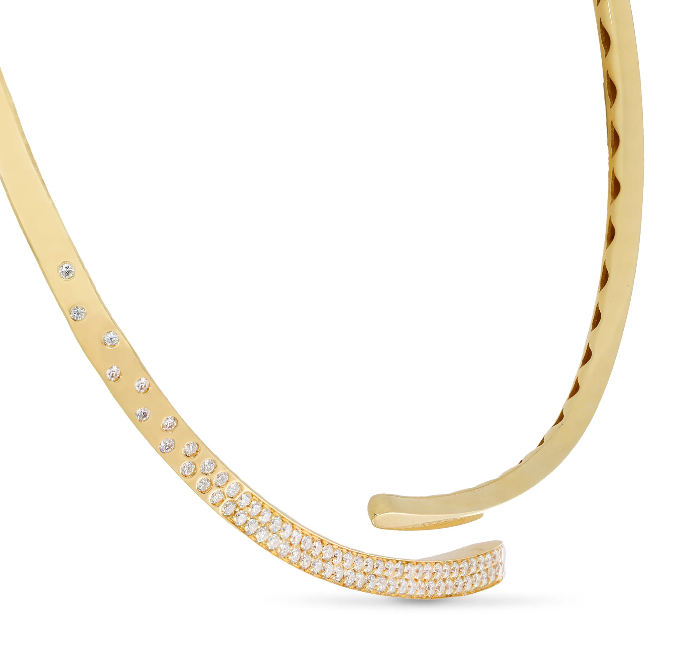 Sabel Collection Yellow Gold Diamond Sprinkled Choker